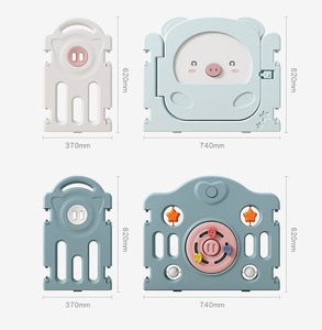 Aggiornato Pig Tema 20 Pannelli di Plastica Pieghevole di Sicurezza del Gioco Infantile Yard <span class=keywords><strong>Baby</strong></span> Box - Product Image 3