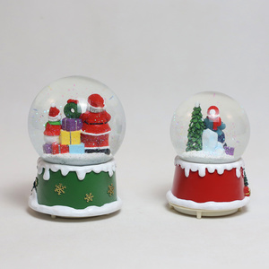 Événement de noël ornement en <span class=keywords><strong>verre</strong></span> ornement d'hiver père noël boule de cristal noël enfants cadeau boule à neige - Product Image 6