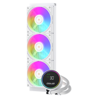 COOLLEO ICE Fairy 360 Blanc Affichage Numérique ARGB Refroidisseur d'Eau CPU Radiateur Liquide Refroidisseur pour PC Gaming LGA115x/1200/1700/1851AMD