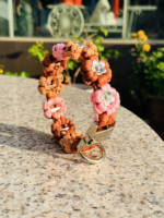 Collier pour animaux de compagnie en paracorde durable fait à la main avec boucle florale pour chiens et chats de petite et moyenne taille