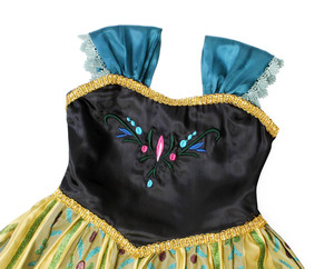 <span class=keywords><strong>Anna</strong></span> Elsa princesa de dibujos animados Cosplay disfraz de hielo vestido de lujo Halloween chica Castillo carnaval fiesta vestir - Product Image 5