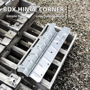Bisagras de esquina de acero galvanizado para cajas de madera y muebles, con collarín para paletas, para cierres y uniones - Product Image 3