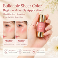 Fard à joues liquide mat végétalien OEM personnalisé en gros, haute pigmentation, résistant à l'eau, marque privée, Maquiagem