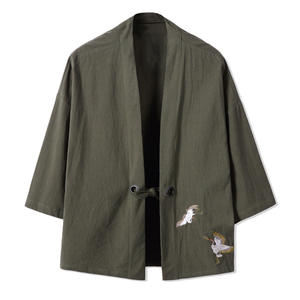 Cardigan pour hommes et femmes, dragon <span class=keywords><strong>chinois</strong></span>, vêtements traditionnels japonais, vêtements asiatiques, grue samouraï, style japonais, <span class=keywords><strong>kimono</strong></span>, manteau haori - Product Image 4
