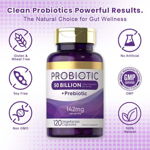 50 Mil Millones de UFC, <span class=keywords><strong>14</strong></span> Cepas de Probióticos + Prebióticos, 120 Cápsulas Vegetarianas, Suplemento Dietético para el Apoyo de la Salud Digestiva en Adultos - Product Image 5