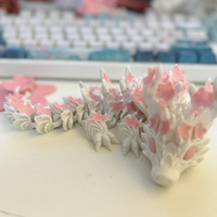 Modelo de Dragón de Flor de Cerezo Impreso en 3D de 40 cm, Figura de Animal Articulada y Móvil, Adorno de Cristal, Regalo de Maternidad