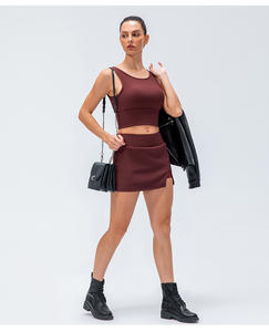 Neuestes Zweiteiliges Set mit Eigenem Logo: Sexy BH mit Zwei Tragemöglichkeiten und Shorts-Minirock für Tennis, Sport, Fitness und Golf - Product Image 5