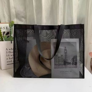 Mesh Beach Tote <b>Bag</b> - Lightweight Transparent <b>Net</b> Shopping <b>Bag</b> for Pool, Travel & Groceries, Reusable Carryall - Product Image 2