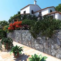 Panier gabion soudé sur mesure avec revêtement PVC pour jardin, parc, génie civil, mur gabion décoratif