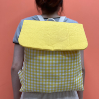 Sac à dos scolaire en toile personnalisé pour enfants, avec logo et nom, motif Gingham, pour livres