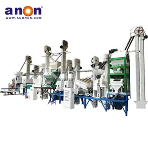 ANON 30-40 TPD Auto Complete Rice Mill Plant Excellent Industrial Rice Milling Machine Grain Processing Machinery