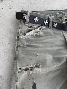 Shorts de Mezclilla Resistentes de Alta Calidad con Agujeros Rotos y Estilo Urbano, Shorts Desgastados 100% Algodón para Hombre - Product Image 2