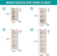 Organisateur de placard suspendu robuste avec crochets solides, étagères en tissu peu encombrantes pour vêtements et chaussures, pliable et esthétique