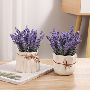 Planta Artificial de Lavanda en Maceta de Master Gu, Decoración Artesanal para el Hogar, Entrada, Mueble de TV, Regalo - Product Image 1