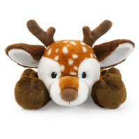 Peluche personnalisée brodée, super douce, cerf tacheté Sika, réaliste, en coton PP écologique, anti-stress, 48 cm