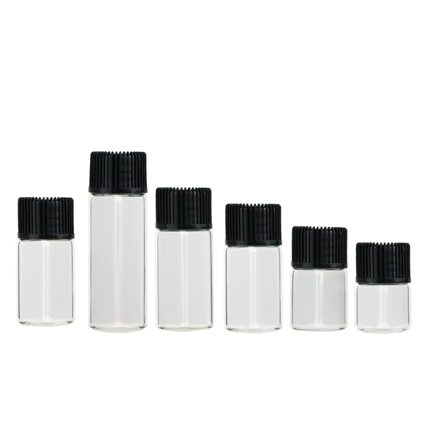 glass vials 1ml 2ml 3ml 4ml 5ml transparent essential oil sample containers small perfume bottle