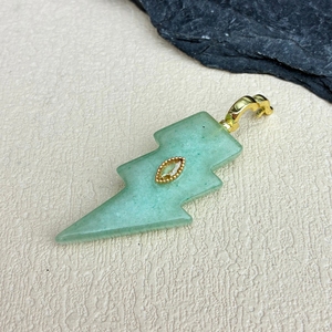 จี้รูปสายฟ้าประดับ<span class=keywords><strong>พลอย</strong></span>อะมีทิสต์ธรรมชาติ ชุบทอง 18K สร้อยคอทำมือสไตล์โบฮีเมียน สำหรับเป็นของขวัญสำหรับทุกเพศ - Product Image 5