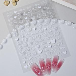 Pegatinas de Uñas 3D con Corazón Dorado Láser para el Día de San Valentín, Adhesivos de Plástico con Diseño de Amor, Arte de Uñas 3D Artístico - Product Image 3