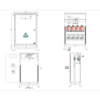 Caja de distribución de energía de metal de construcción con soporte Paneles de gabinete de distribución eléctrica Equipo esencial