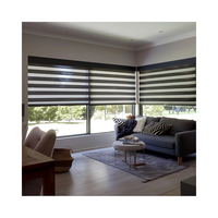 Persianas Enrollables Zebra Motorizadas Eléctricas para Ventana, Modernas, Inteligentes, Automáticas, sin Taladro, con Control Remoto WiFi Alexa para el Hogar