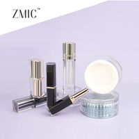 Ensemble de contenants cosmétiques : Tubes à rouge à lèvres noirs brillants vides de 6 ml, Contenant double paroi pour poudre libre avec tamis