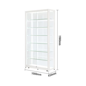 Vitrine murale en aluminium blanc <span class=keywords><strong>Fame</strong></span> Vitrine en verre pleine vision Vitrine pour <span class=keywords><strong>magasin</strong></span> de détail Vitrine en verre - Product Image 5