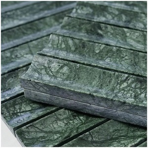 Mosaïque murale concave en marbre vert foncé du Guatemala, 10 mm, résistante à l'eau, pour la décoration intérieure des chambres et salles <span class=keywords><strong>de</strong></span> bain - Product Image 3