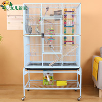 Nouvelle Cage de Luxe pour Oiseaux, Grande Cage d'Élevage pour Perroquets, Utilisation Domestique, Convient aux Agapornis, Perroquets, Cockatiels, Écureuils, Chinchillas, en Métal
