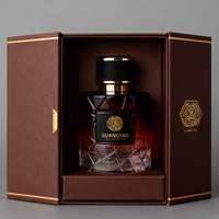Flacon de parfum de luxe cylindrique avec vaporisateur 100 ml, logo personnalisable et boîte d'emballage disponibles, échantillons gratuits disponibles