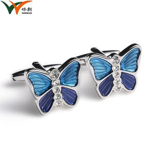 Gemelos de Alta Calidad con Diseño de Mariposa en Color Azul Oscuro para Traje de Hombre, Regalo Festivo - Product Image 2