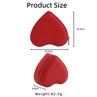 Étui de protection pour bijoux de voyage portable, durable, résistant aux rayures, élégant et luxueux, fait à la main en forme de cœur