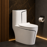 WC en céramique siphonique coloré de style européen de luxe léger pour salle de bain moderne, articles sanitaires