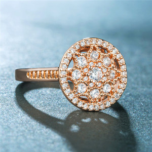 Full Paved Star Style Zircon Women Ring Romantic Engagement Daily Banquet Hand Jewelry - Product Image 5