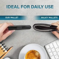 Dompet tempat kartu Rfid multifungsi Harga Menarik dengan uang tunai dan Slot kartu kartu kredit tempat kartu permen mobil disesuaikan Logo 369
