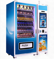 Distributeur automatique de boissons et de collations LE avec refroidissement par compresseur, écran tactile de 21,5 pouces, grande capacité pour chips, bonbons et biscuits