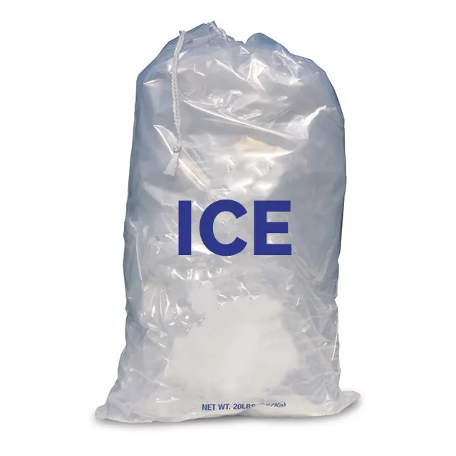 कम कीमतों कस्टम पैटर्न पुन: प्रयोज्य biodegradable के साथ पॉप प्लास्टिक पैकेजिंग पैकिंग कूलर बर्फ घन बैग drawstring