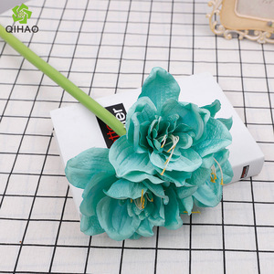 Qihao <b>Artificial</b> Clivia Silk <b>Flower</b> Red 72cm Wedding Home Decoration - Product Image 3