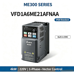 ไดรฟ์ความถี่แปรผันคุณภาพสูง ME300 0.2kW 1 เฟส 220V VFD1A6ME21AFNAA พร้อมเบรกในตัว สำหรับปั๊มและพัดลม - Product Image 1