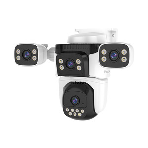 Top bán hàng Pro App HD 8MP Dome Camera Kit 360 độ an ninh PT ba ống kính cố định tường tầm nhìn ban đêm chuyển động phát hiện mạng wifi - Product Image 4
