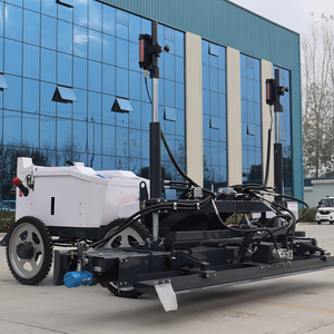 Gran oferta, nivel láser de hormigón con regla vibratoria autonivelante automática de 4 ruedas para construcción de carreteras con componente de motor central - Product Image 1