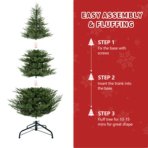 Árbol de Navidad Artificial Verde Híbrido de PE/PVC de 9 pies, Automático, con Base Metálica, para Decoración de Hoteles y Centros Comerciales, Listo para Enviar - Product Image 4