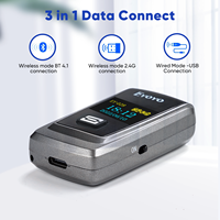 Lecteur de codes-barres portable mini 3 en 1 Eyoyo avec écran, affichage 10H, USB filaire, sans fil, Bluetooth 2.4G, 1D 2D, avec certifications CE, ROHS, FCC