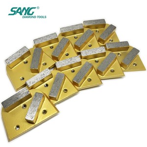 Plaques de ponçage diamantées à double barre, blocs abrasifs, plaques trapézoïdales, segments à vis pour le ponçage des sols en béton Lavina - Product Image 3