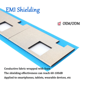 ESD Gasket busa konduktif untuk pelindung EMI dengan busa perekat sensitif tekanan elastomer potongan cetak kustom - Product Image 2
