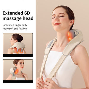 Premium tragbares schnur loses Design Ganzkörperteil 3D-Verlängerungsmassageköpfe Doppelte Wärme einstellungen Schulter-und Nacken <span class=keywords><strong>massage</strong></span> gerät - Product Image 4