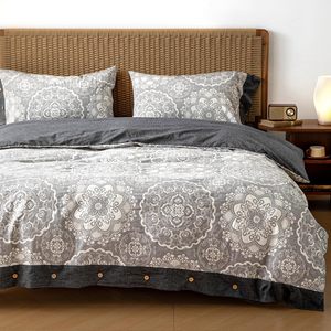 100% Cotton <strong>Grey</strong> Jacquard Weave Boho <strong>Duvet</strong> <strong>Cover</strong> Set Soft Cooling Luxury Bedding <strong>Duvet</strong> <strong>Cover</strong> Microfiber Comforter <strong>Cover</strong> - Product Image 1