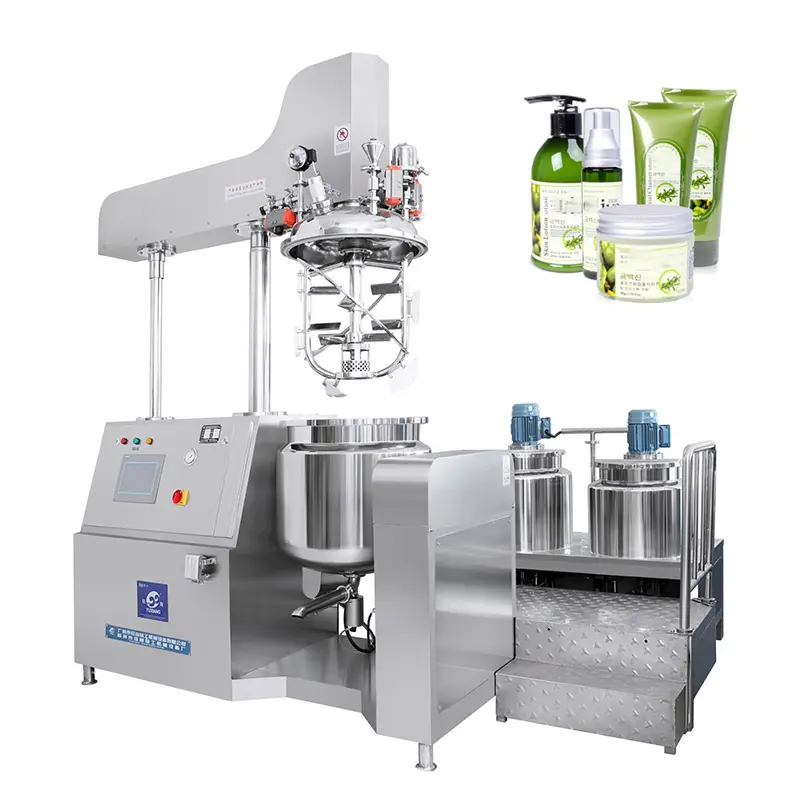 Mezclador emulsionante al vacío cosmético, loción corporal crema de máquina para hacer, máquina mezcladora homogeneizadora