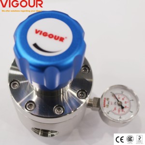 Regulador de línea de CO2 de alto flujo de una sola etapa de latón cromado, entrada máxima de 35 bares de baja presión para uso industrial de propano acetileno - Product Image 4