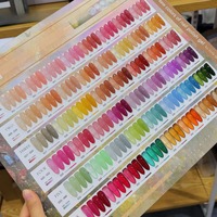 Lot de 50 couleurs de vernis à ongles gel transparent toutes saisons, populaire, effet UV, pour salon de manucure professionnel, texture rose