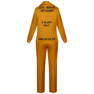 Disfraz de uniforme de prisión de Harley Quinn, traje de Cosplay naranja para mujer, juego de rol para actuación en escenario - Product Image 2